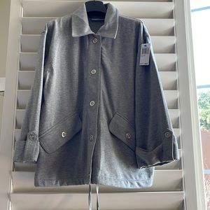 Drapery’s Damon’s Soft relaxing cardigan gray size M snap buttons new